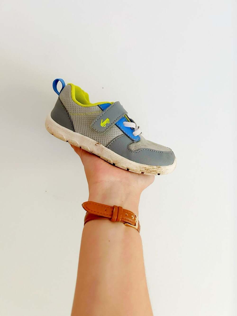 See Kai Run Kids Russell Gray and Blue Sneakers